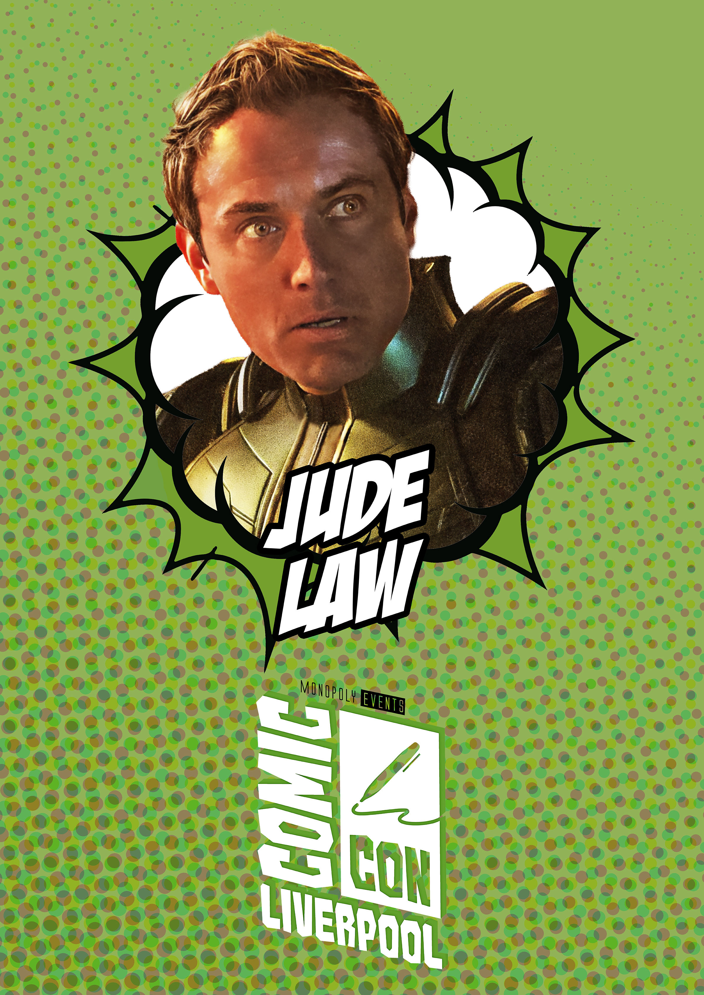 Jude Law Signed Comic Con Liverpool A0 Poster
