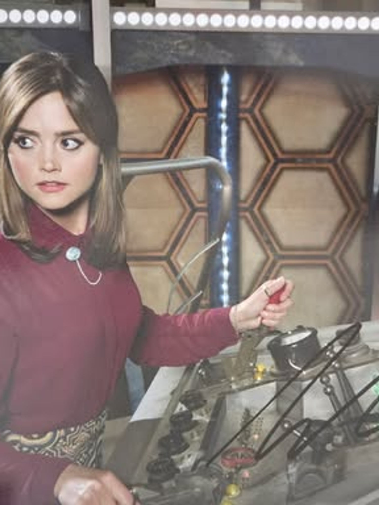 Jenna Coleman Signed Doctor Who Tardis Console 10x8” Print