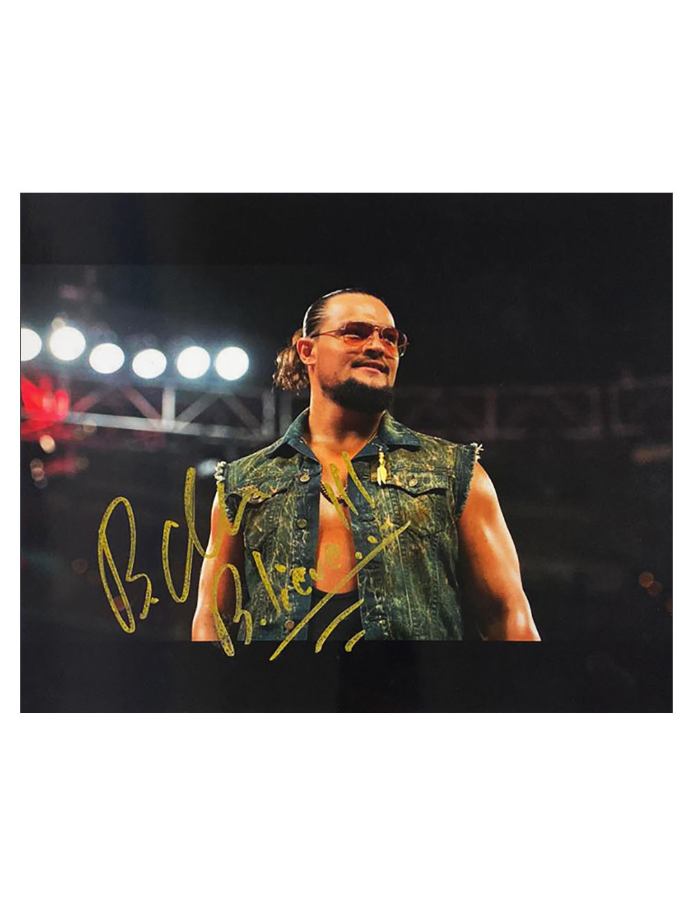 10x8 Print Signed in Gold Pen by Wrestling Superstar Bo Dallas
