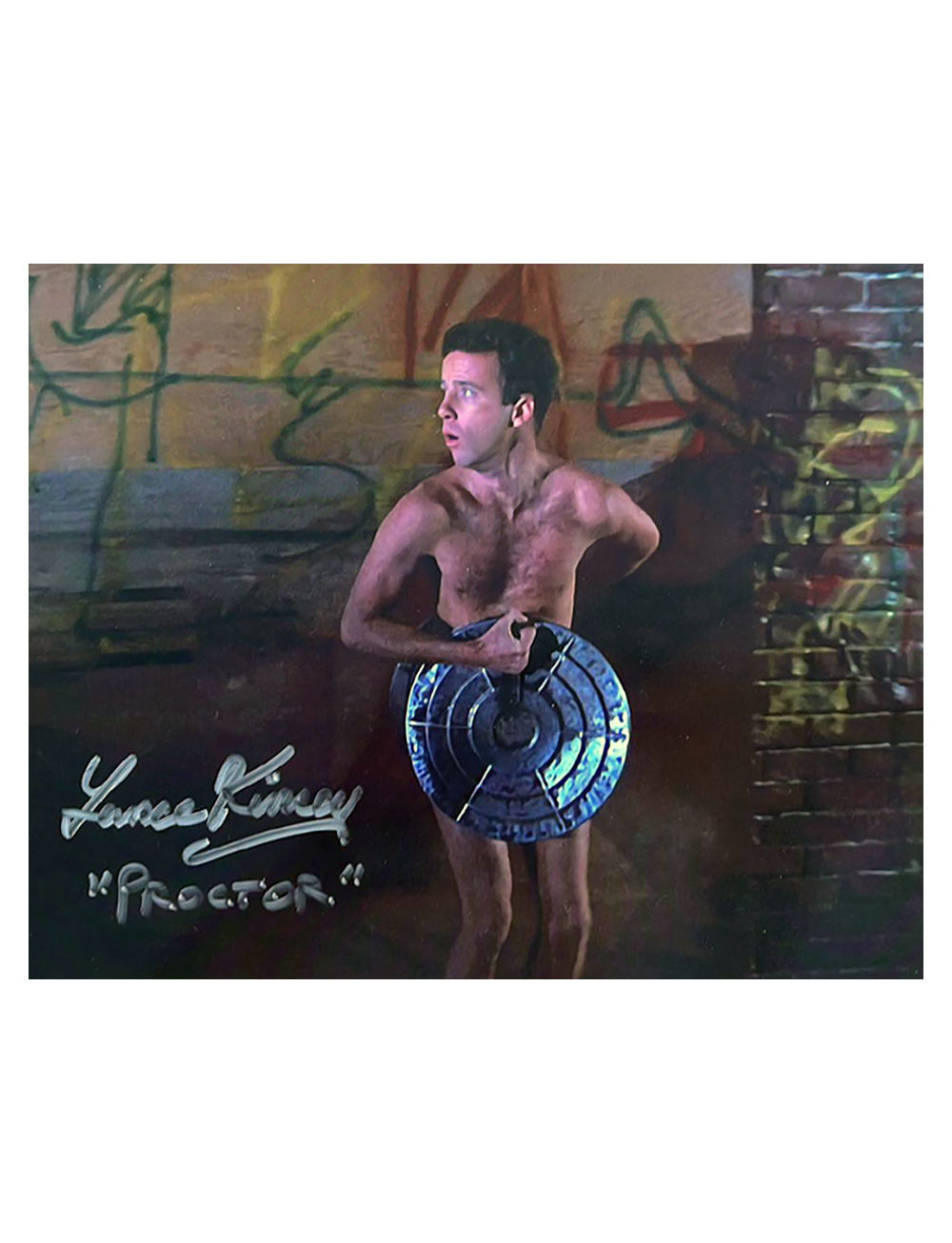 10x8" Police Academy Print Signed by Lance Kinsey