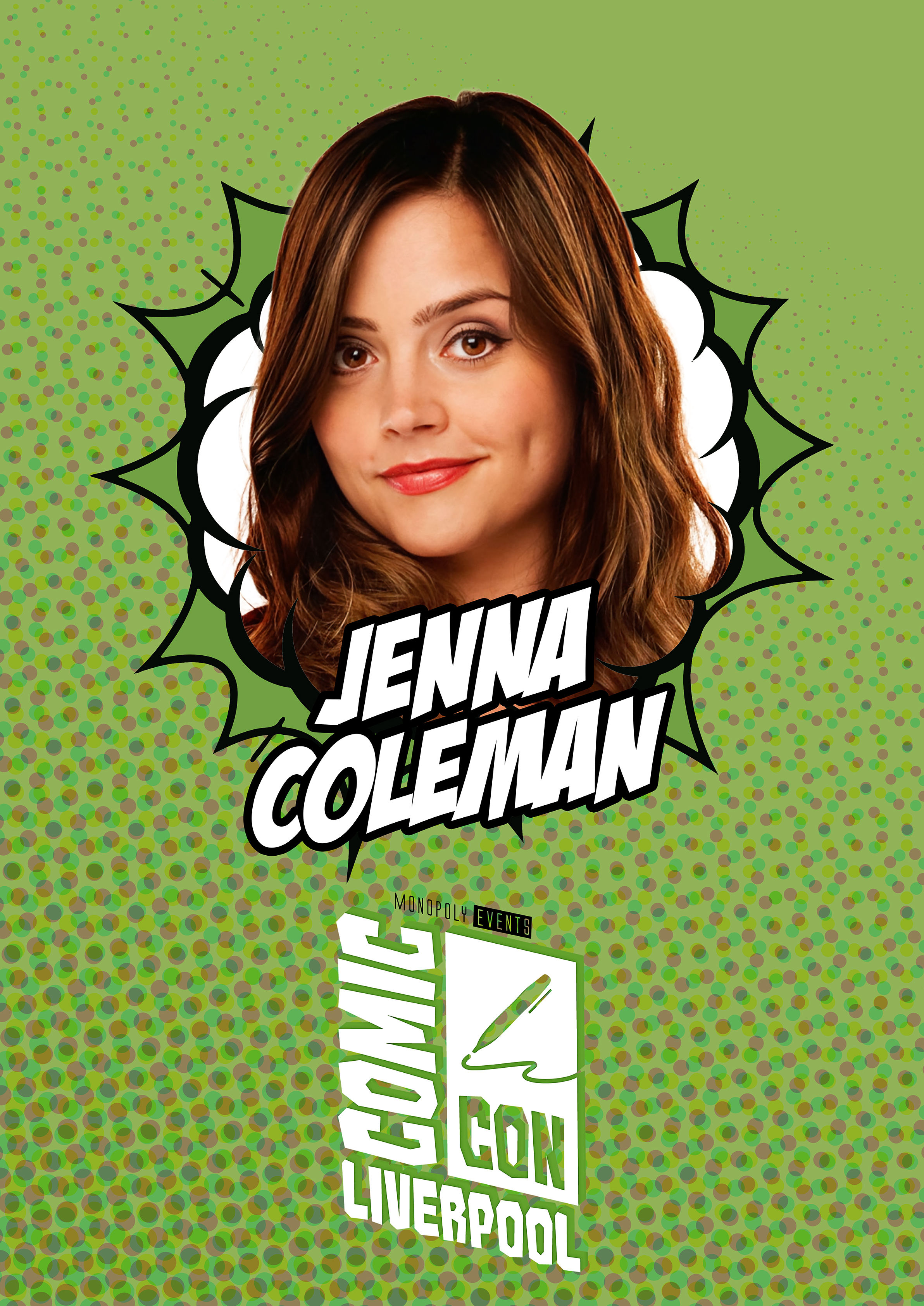 Jenna Coleman Signed Comic Con Liverpool A0 Poster
