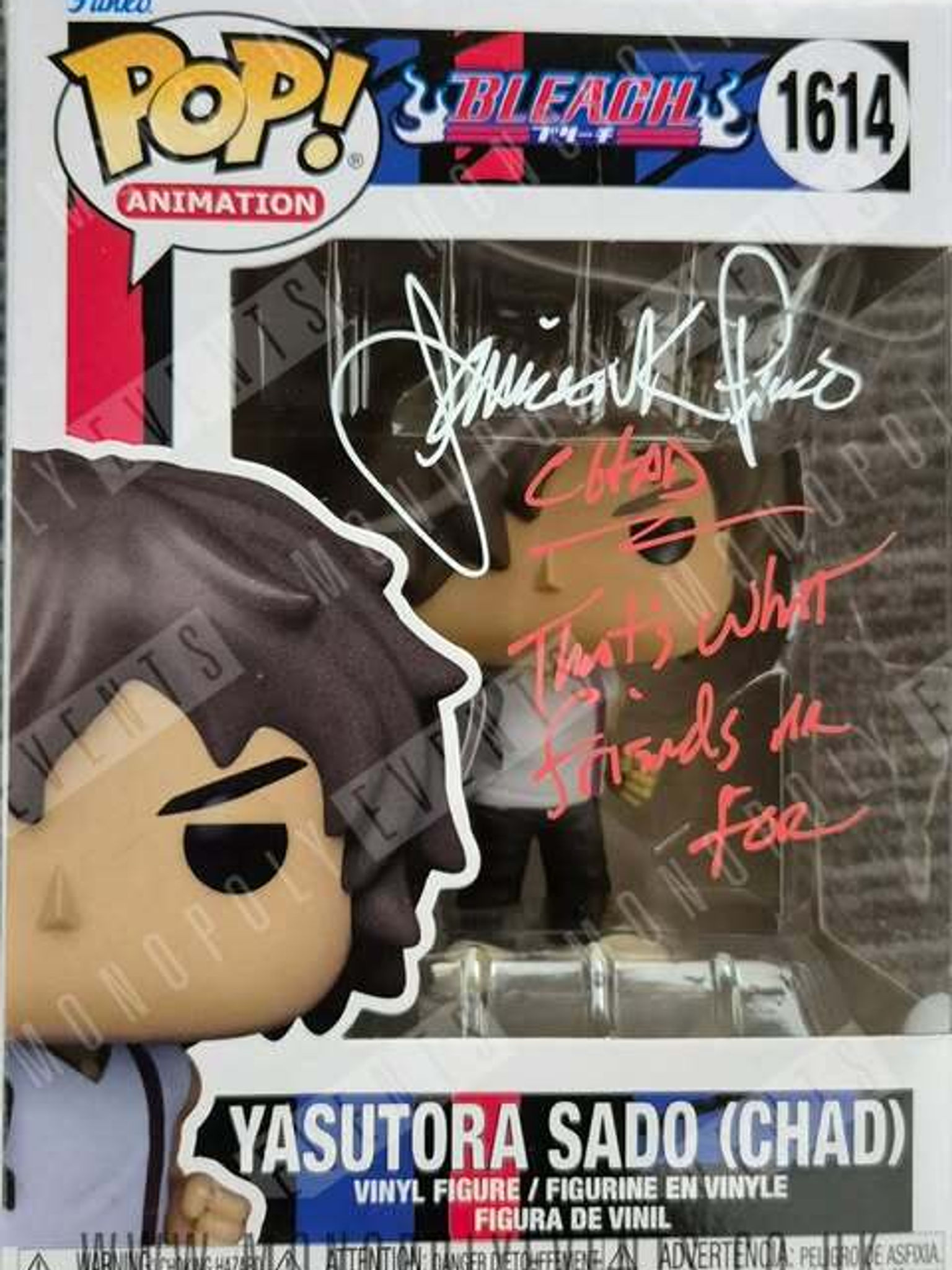 Jamieson Price Signed Funko #1614 Animation Bleach Yasutora Sado (Chad)