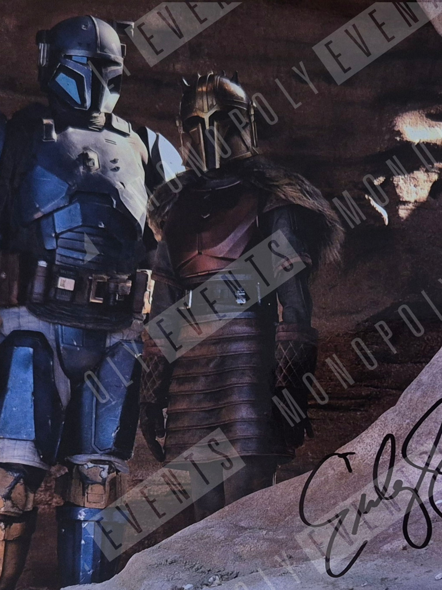 Emily Swallow Signed The Mandalorian Hill Cave 10x8" Print