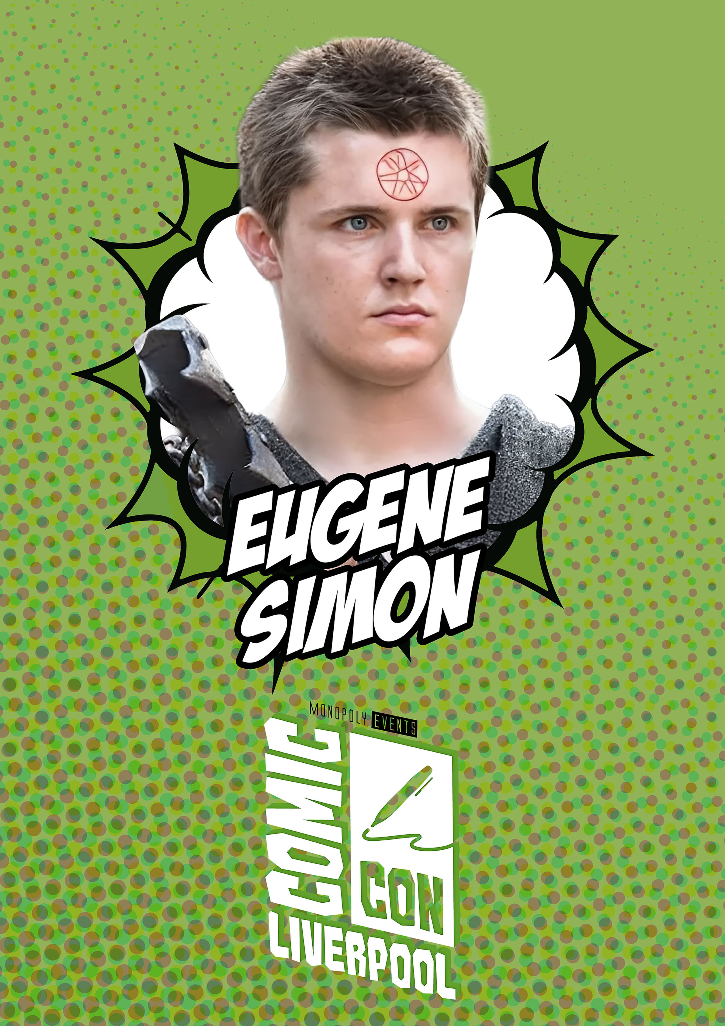 Eugene Simon Signed Comic Con Liverpool A0 Poster