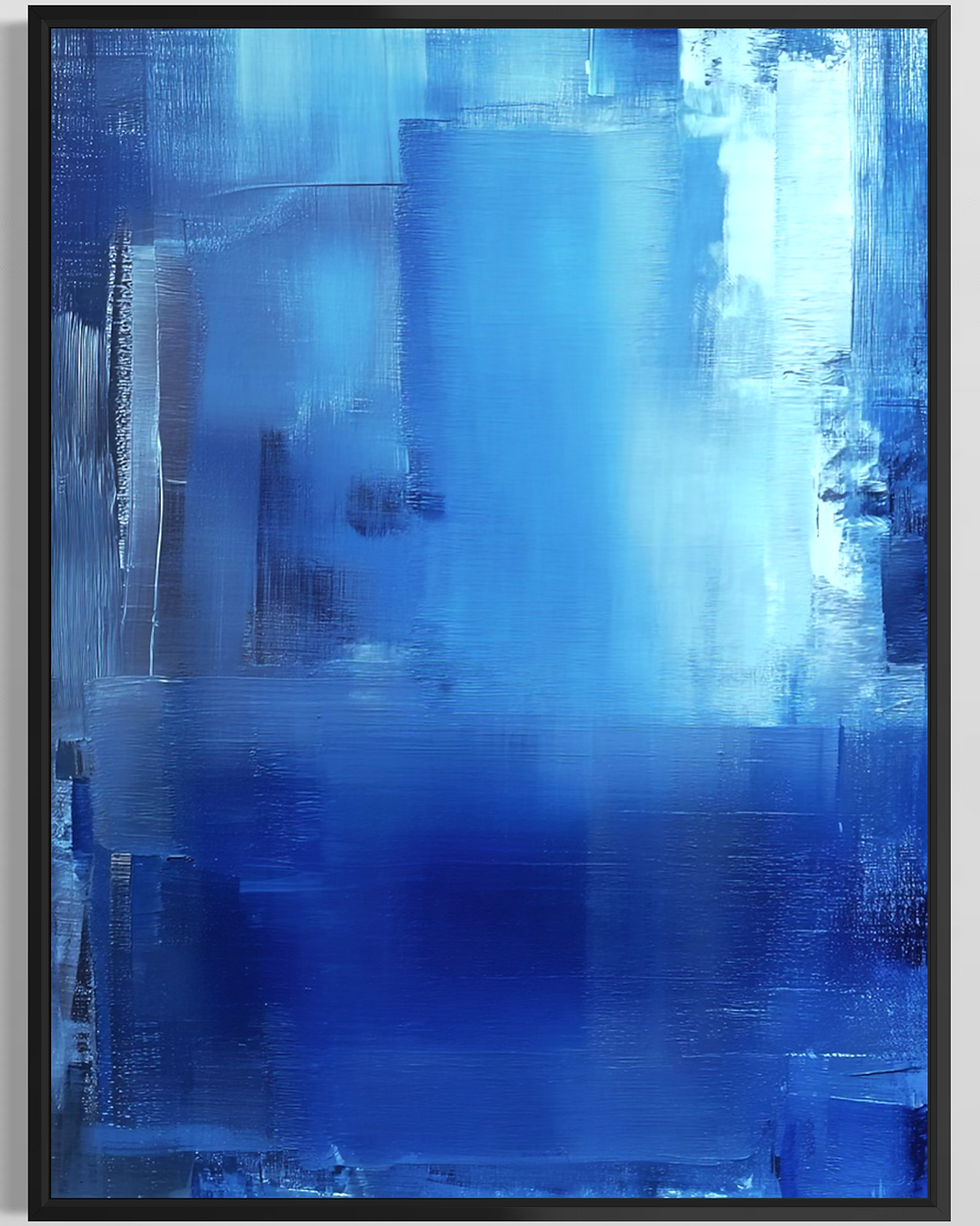 Thumbnail: ''Blue Drift I'' Colorful- Abstract Artwork