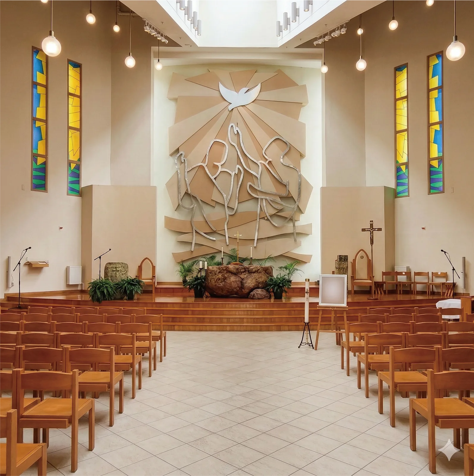 施洗聖約翰堂出殯優點：濃厚的靈性氛圍、靈活的室內外空間調配以及鄰近寶琳站的交通便利性。