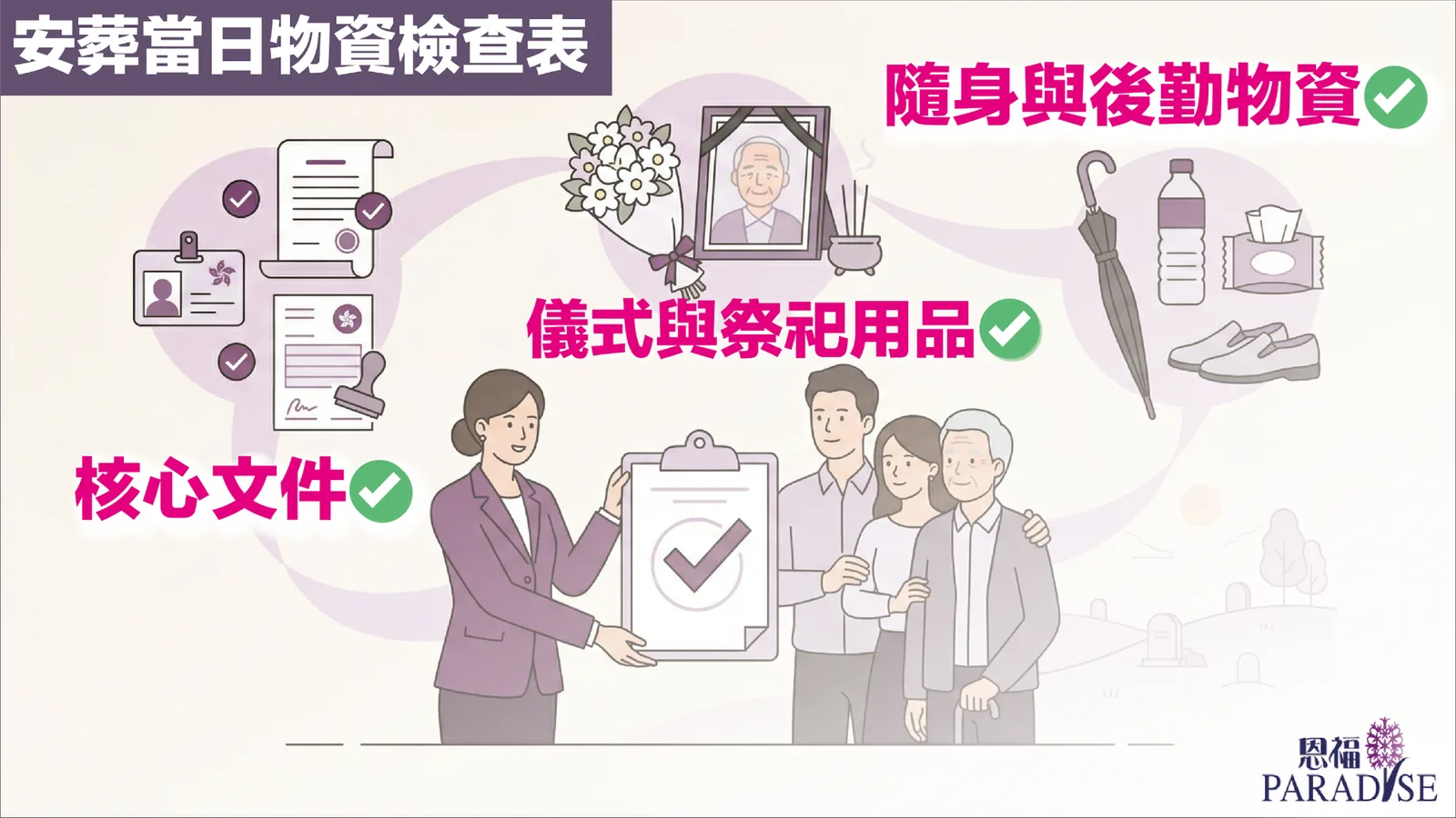 公眾墳場土葬手續懶人包：下葬所需法律文件正本、祭祀用品及現場後勤準備清單