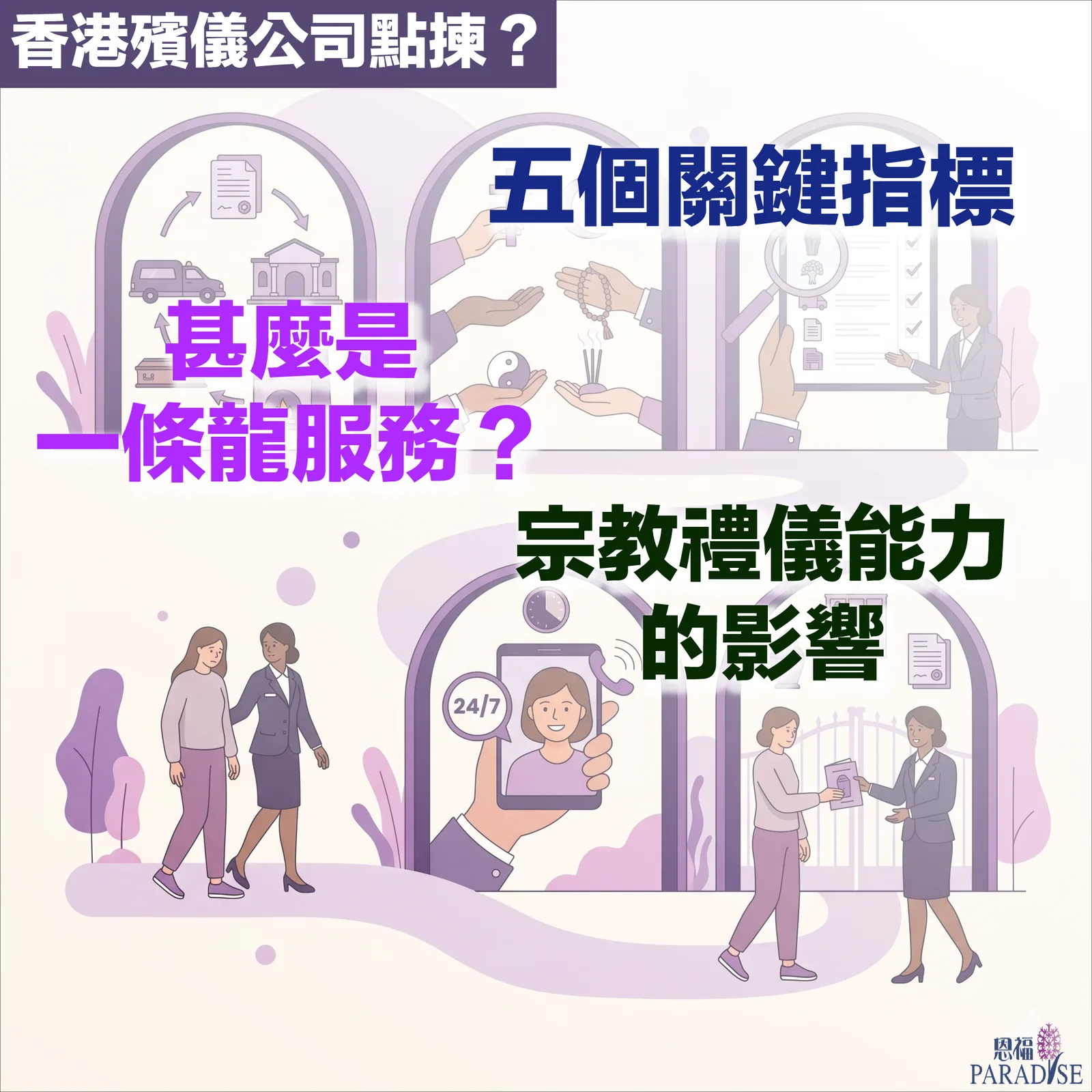 家屬與殯儀顧問在安靜的環境中諮詢後事安排，展現專業與信任感