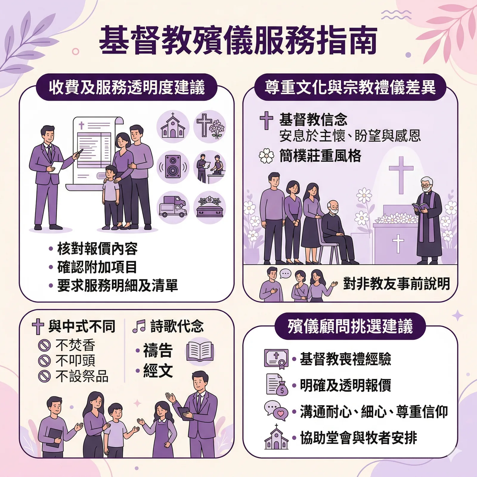 莊嚴簡潔的基督教安息禮拜場地佈置實景