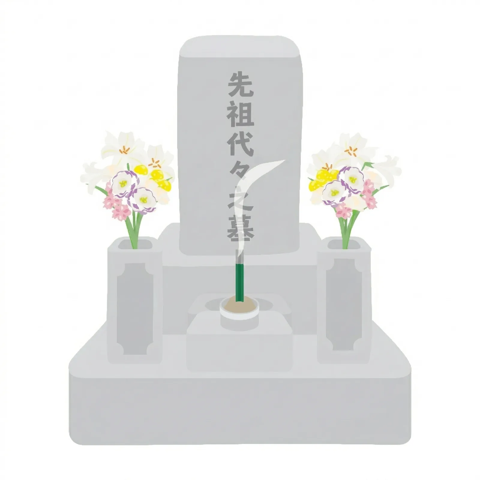 花崗岩、雲石與人造石三種墓碑材質的紋理外觀對比
