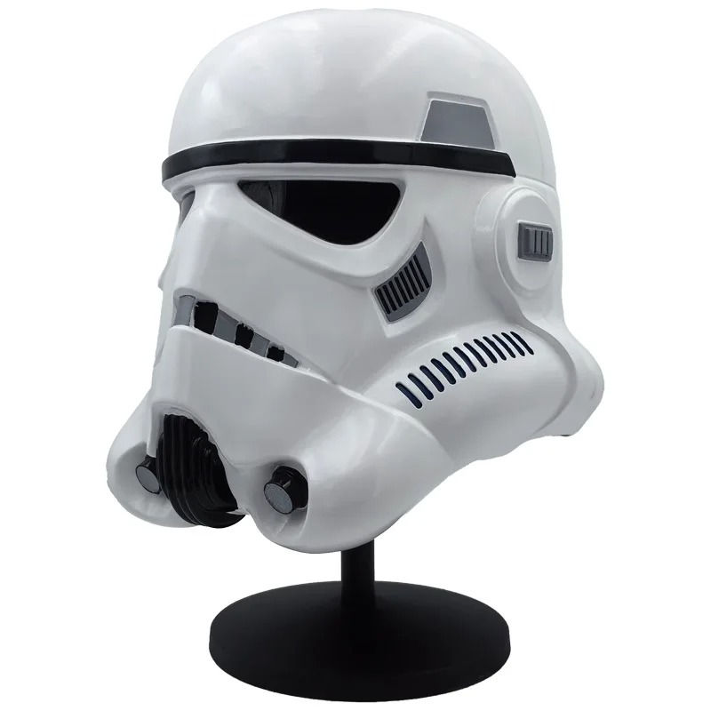 Stormtrooper helmet side profile showing classic Imperial design and smooth finish