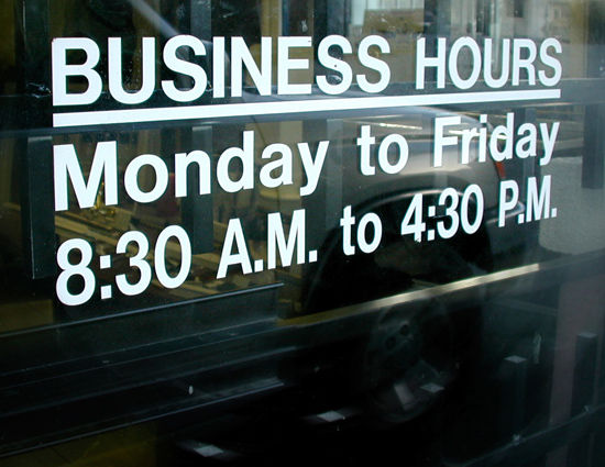 Thumbnail: Custom Window Hours Store Sign ( 12in x 15in )