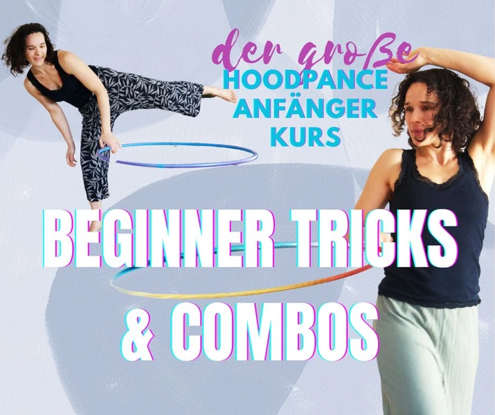 Ein Flyer für den großen Hoopdance Beginner Tricks und Combos Video Kurs 