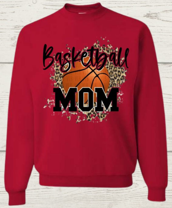 Sweatshirt Leopard Basketball Mom
