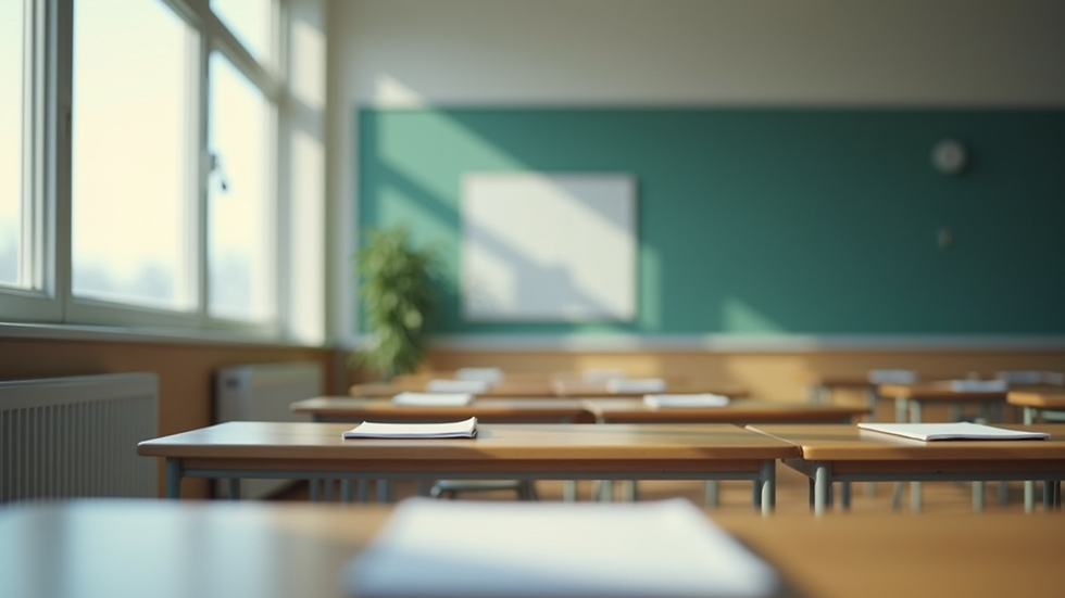Close-up view of a modern classroom at CFC Dumont