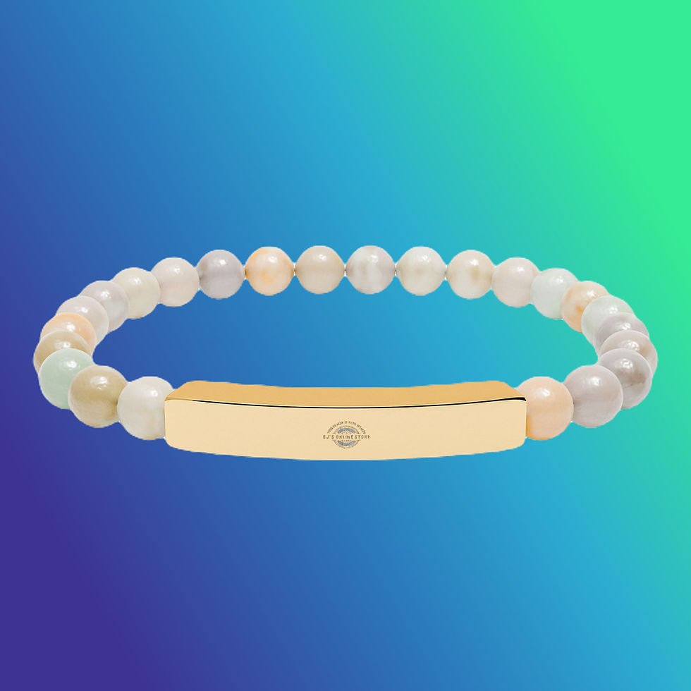 Thumbnail: Engravable with my Natural Stone Bar Bracelet
