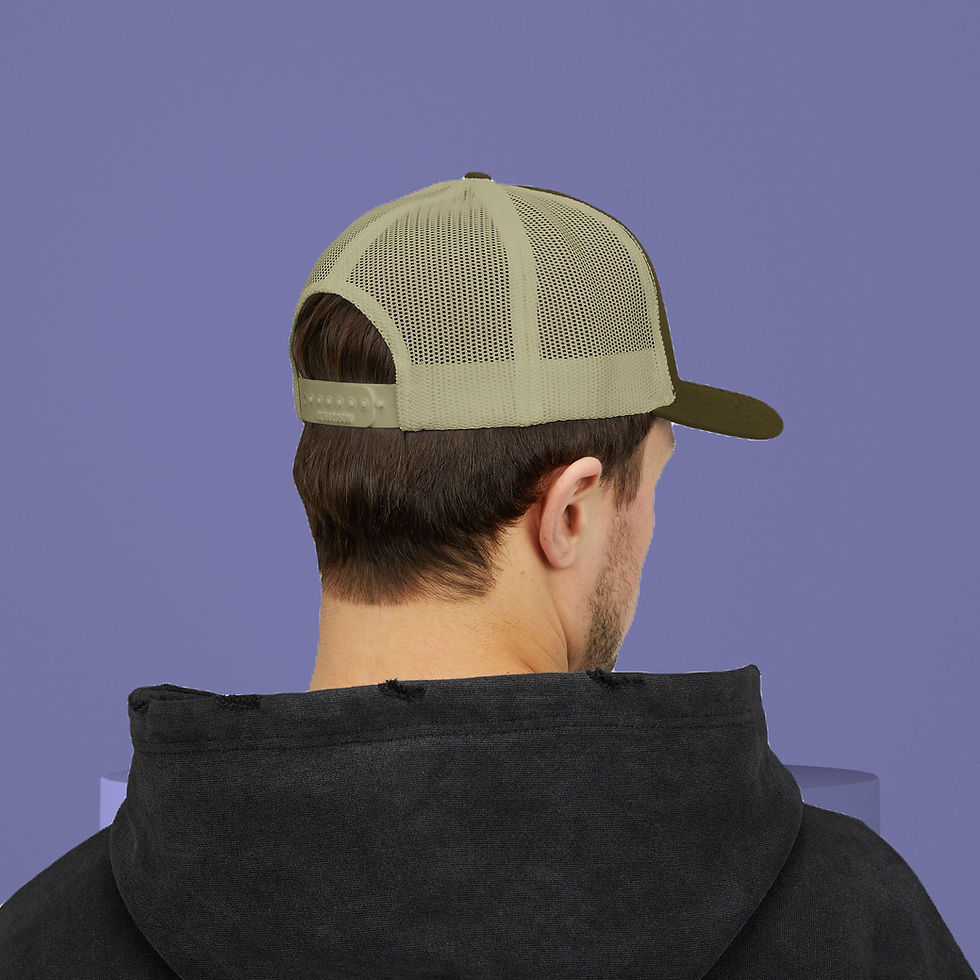 Miniatura: Retired Major US Army Gold Leaf Trucker Cap — Embroidered Snapback