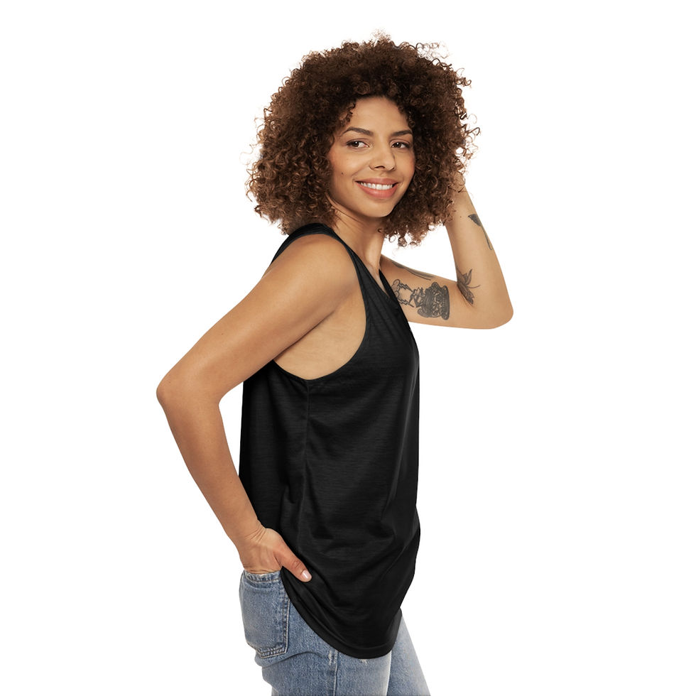 Thumbnail: Black Unisex Lightweight  Tank Top