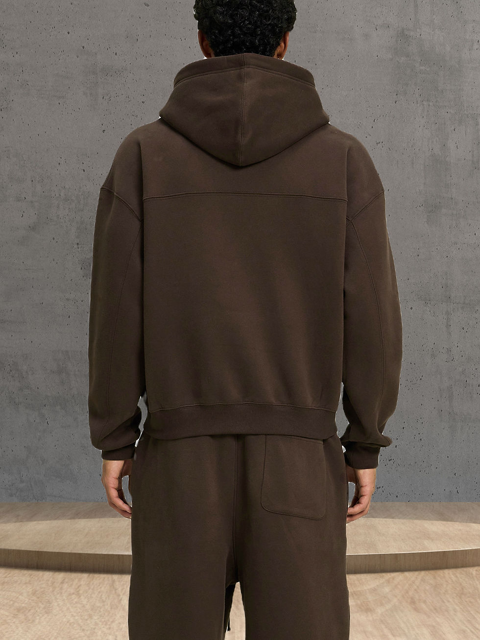 Thumbnail: Fleece Zip-Up Boxy Hoodie