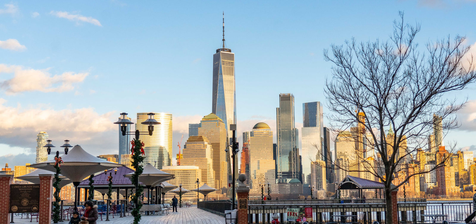 Downtown New York City Skyline in Winter