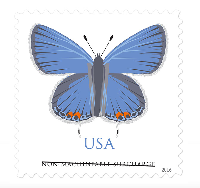 Non-Machineable Stamp - Wedding Invitation Stamps, Cedar Rapids Iowa, EmDesign