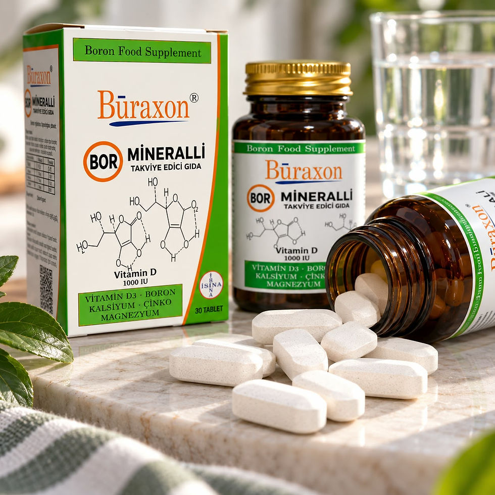 Küçük resim: Buraxon Bor gıda takviyesi Vitamin D3 Tablet boron supplement