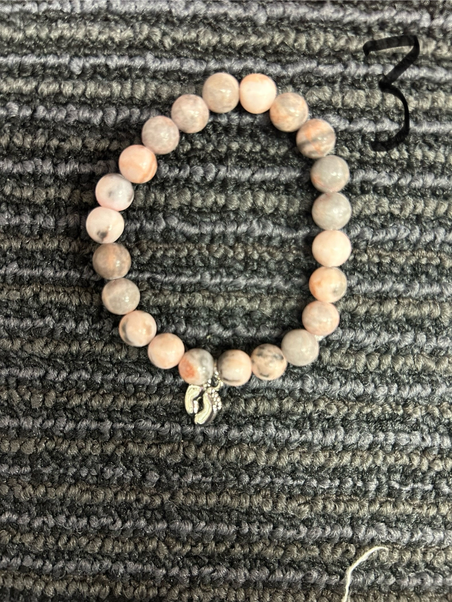 Natural Gemstone Beaded Bracelet (Baby Feet)