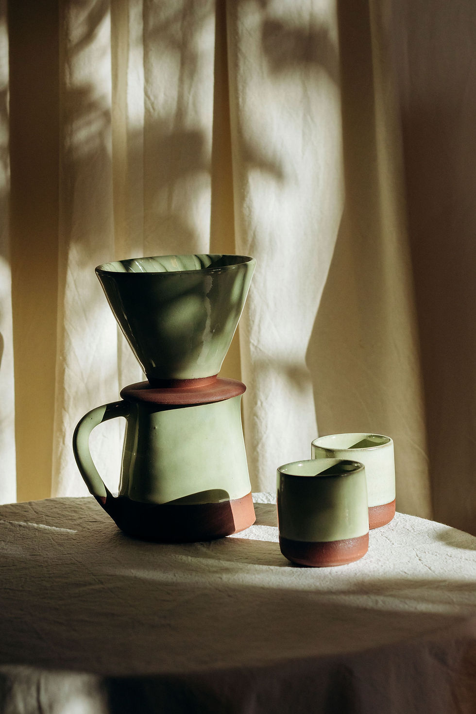 Miniatura: Conjunto de Café - Terracota/Verde