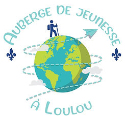 Logo identitée visuelle auberge de jeunesse à loulou