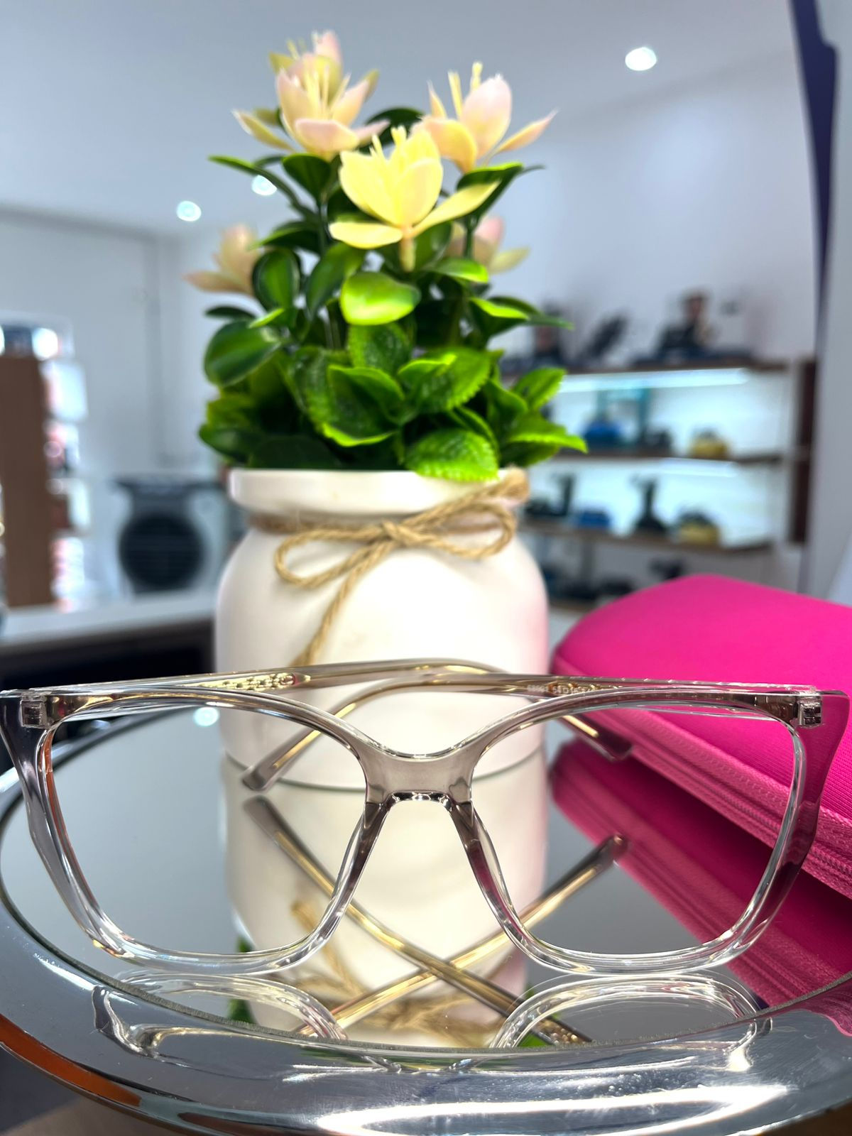 Armação de Grau Feminina – Clássica Cinza Translúcida