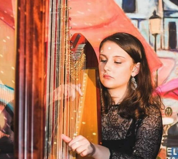 Harpist Stage Performance