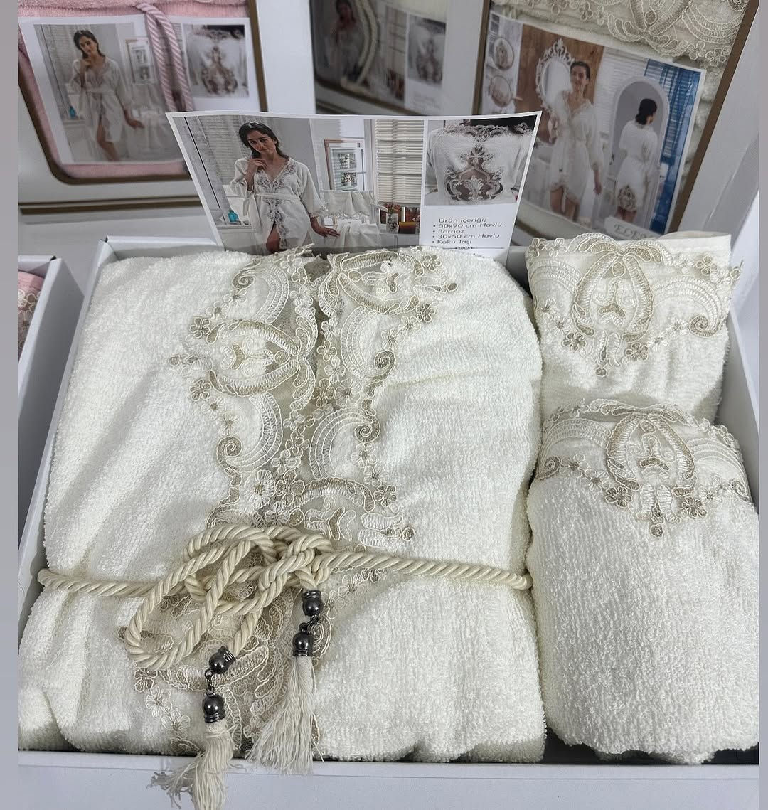 Gelin balayı bornoz seti 