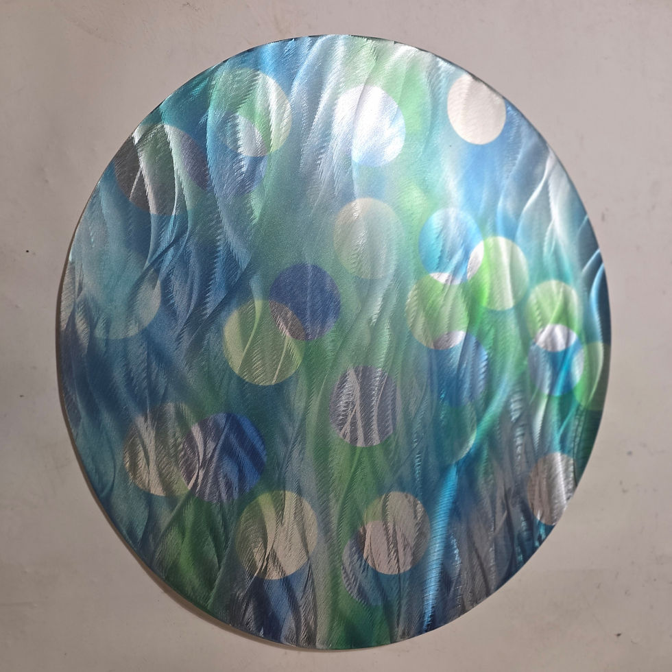 Thumbnail: Bubbles. Modern Abstract Metal Circular Wall Art. Indoor/Outdoor