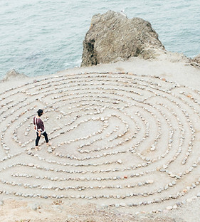 Person navigating Maze