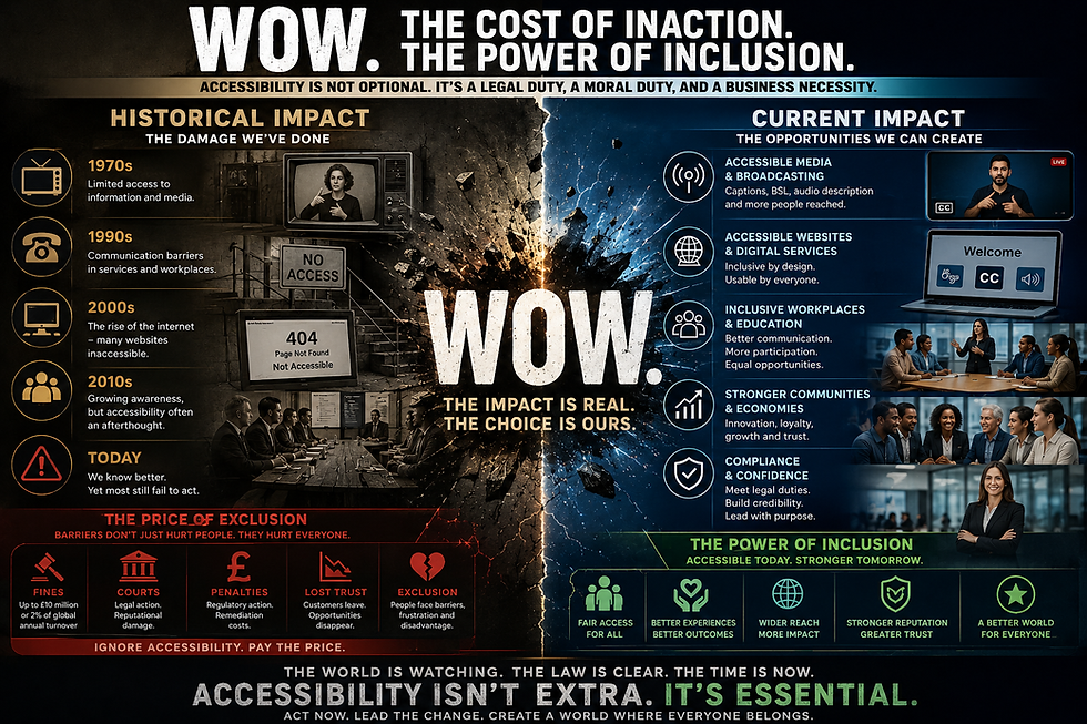 Figure 1. Accessibility maturity is not just about technology. It is about moving from awareness and compliance towards inclusion, communication, continuous improvement, and sustainable accessibility outcomes.