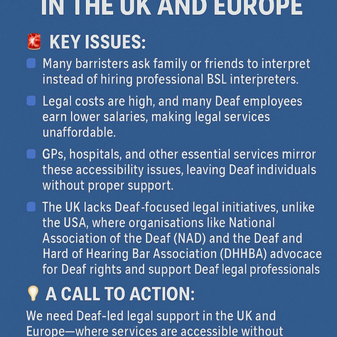Bridging the Gap: Deaf Legal Access in the UK and Europe