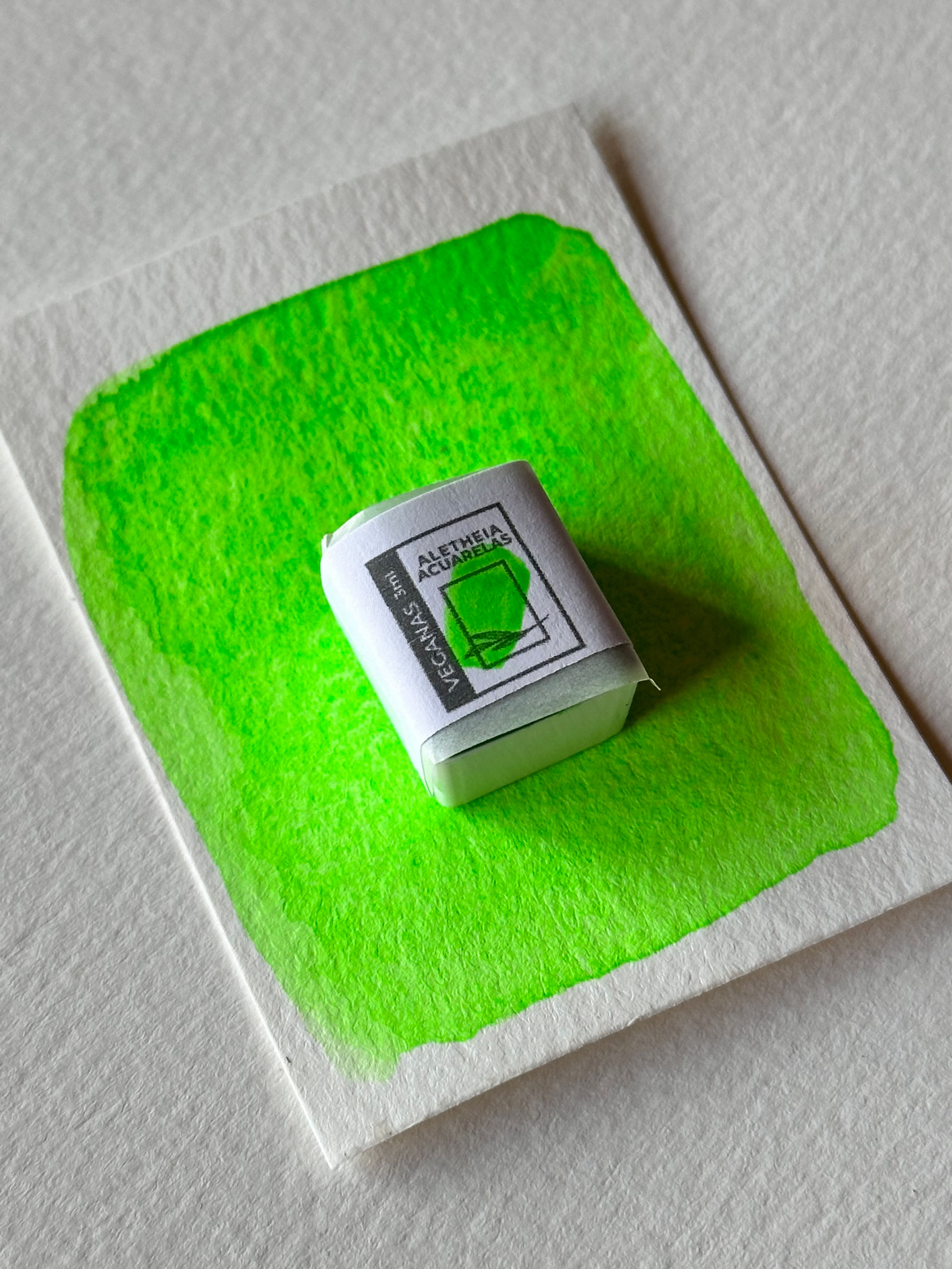 Acuarela profesional verde fluor