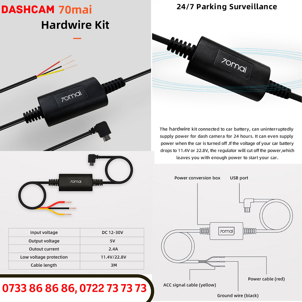 Xiaomi 70mai Dashcam Power Hardwire Kit