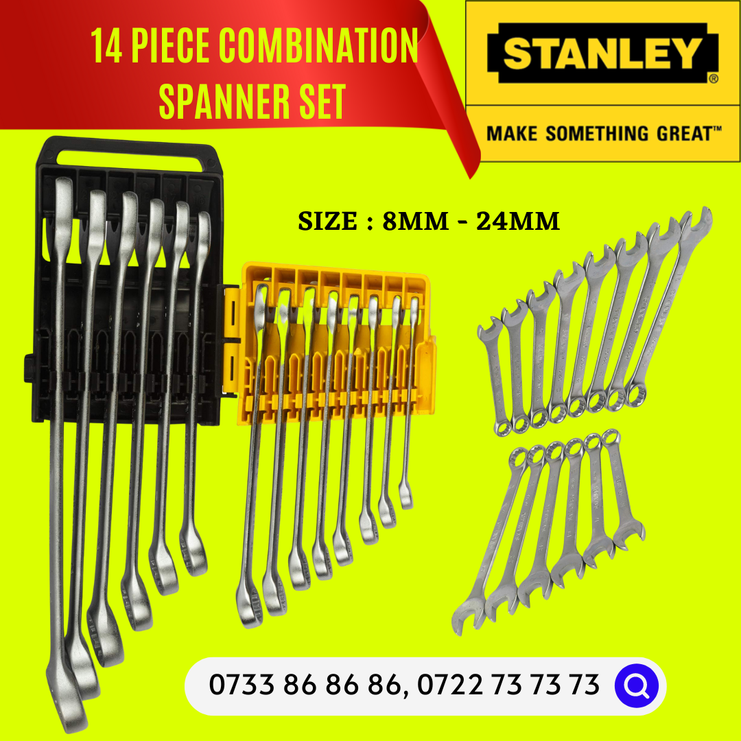 Stanley 14 Piece Combination Spanner Set- Medium Length