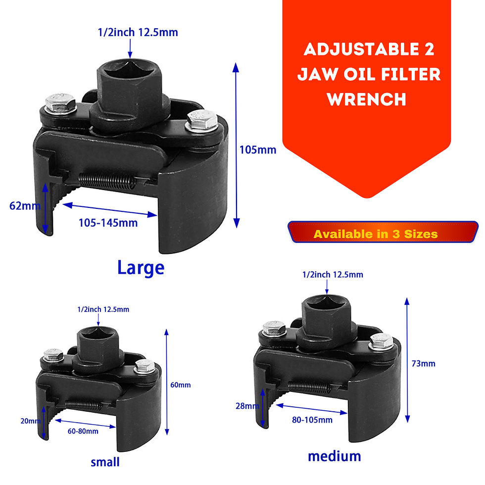 Thumbnail: Adjustable 2 Jaw Oil Filter Wrench