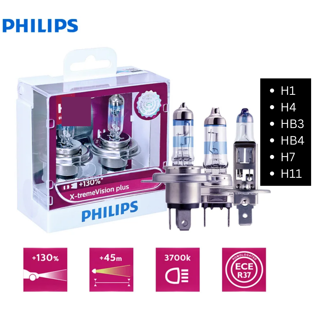 Philips XtremeVision 130 Plus Car Halogen Headlight Bulbs