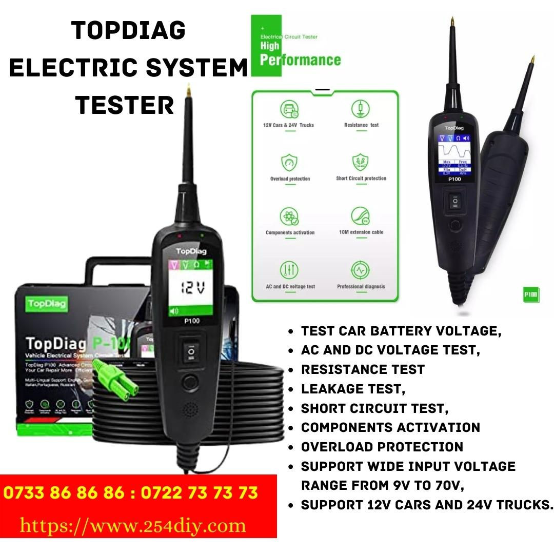 Automotive Electrical System Tester Topdiag P100
