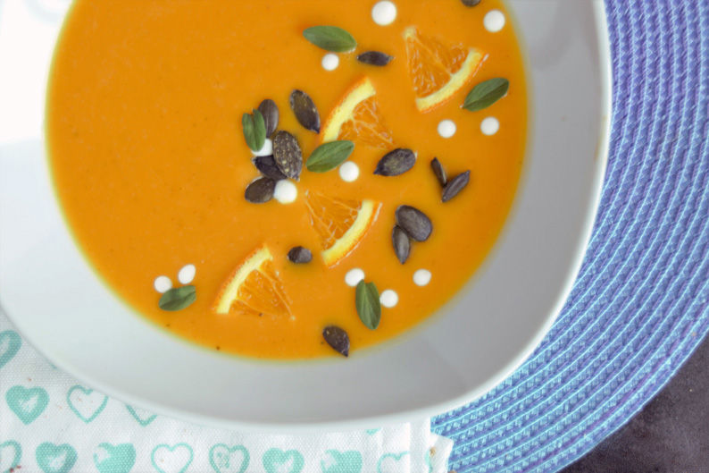 Kürbis-Orangen-Suppe