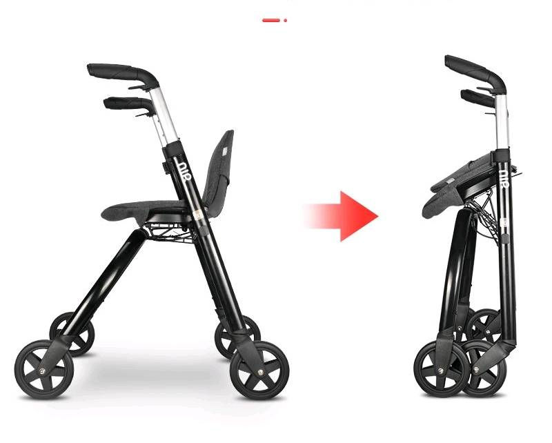 Foldable Rollator Walker with Seat