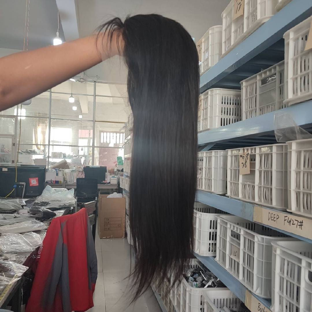 Long Straight Lace Front Human Hair Wig