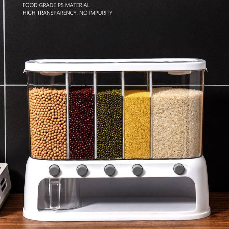 5-Compartment Food Grade Cereal Dispenser
