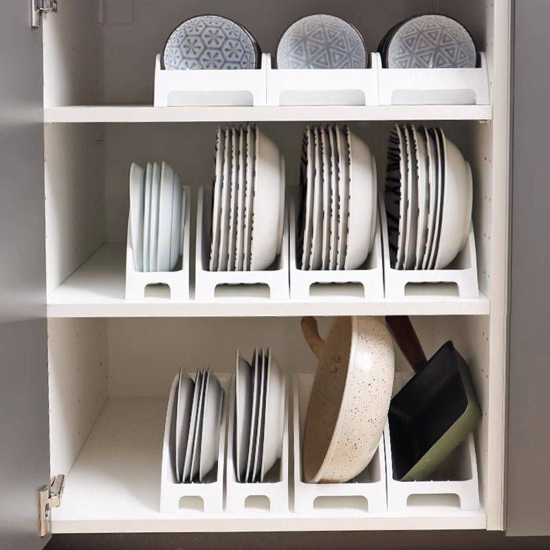 Adjustable Plastic Dish Rack Organizer