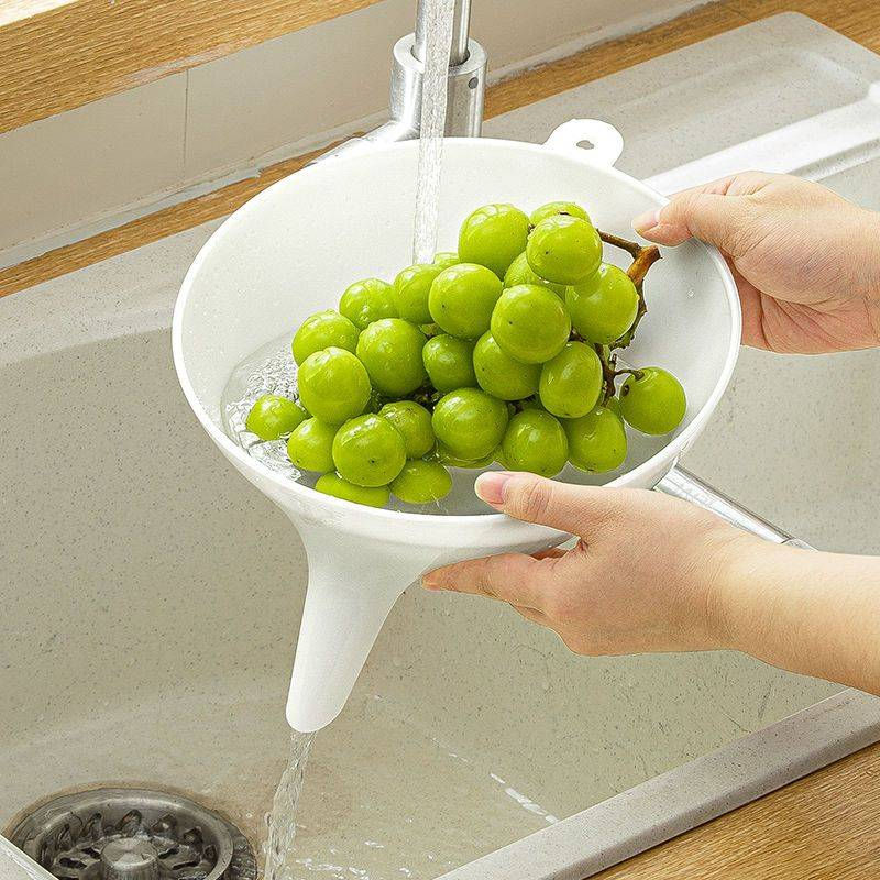 2-in-1 Multi-Function Silicone Colander with Spout