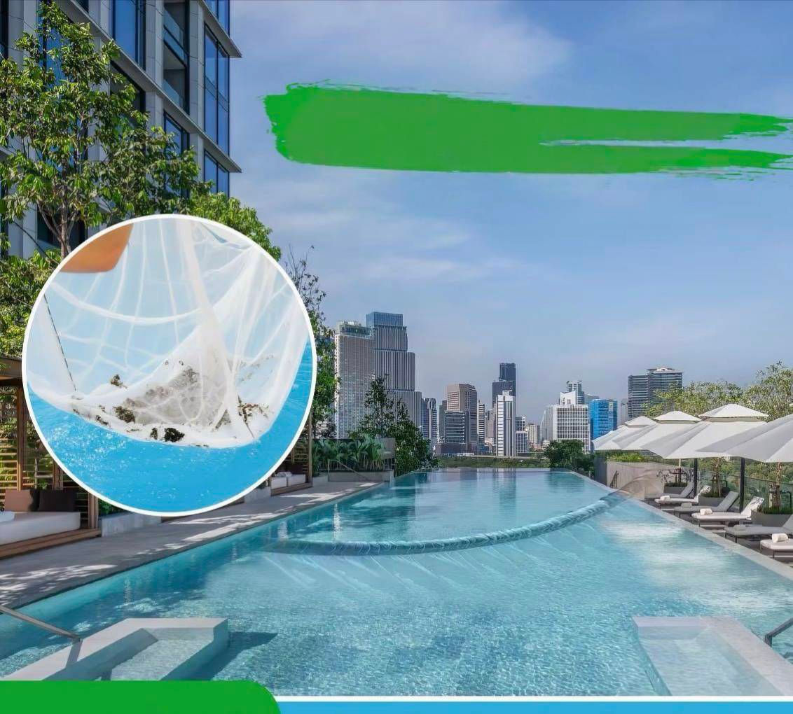 Heavy Duty Pool Leaf Net Cover with Drain Holes & Reinforced Bottom