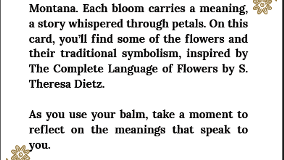 the language of flowers on each tallow jar